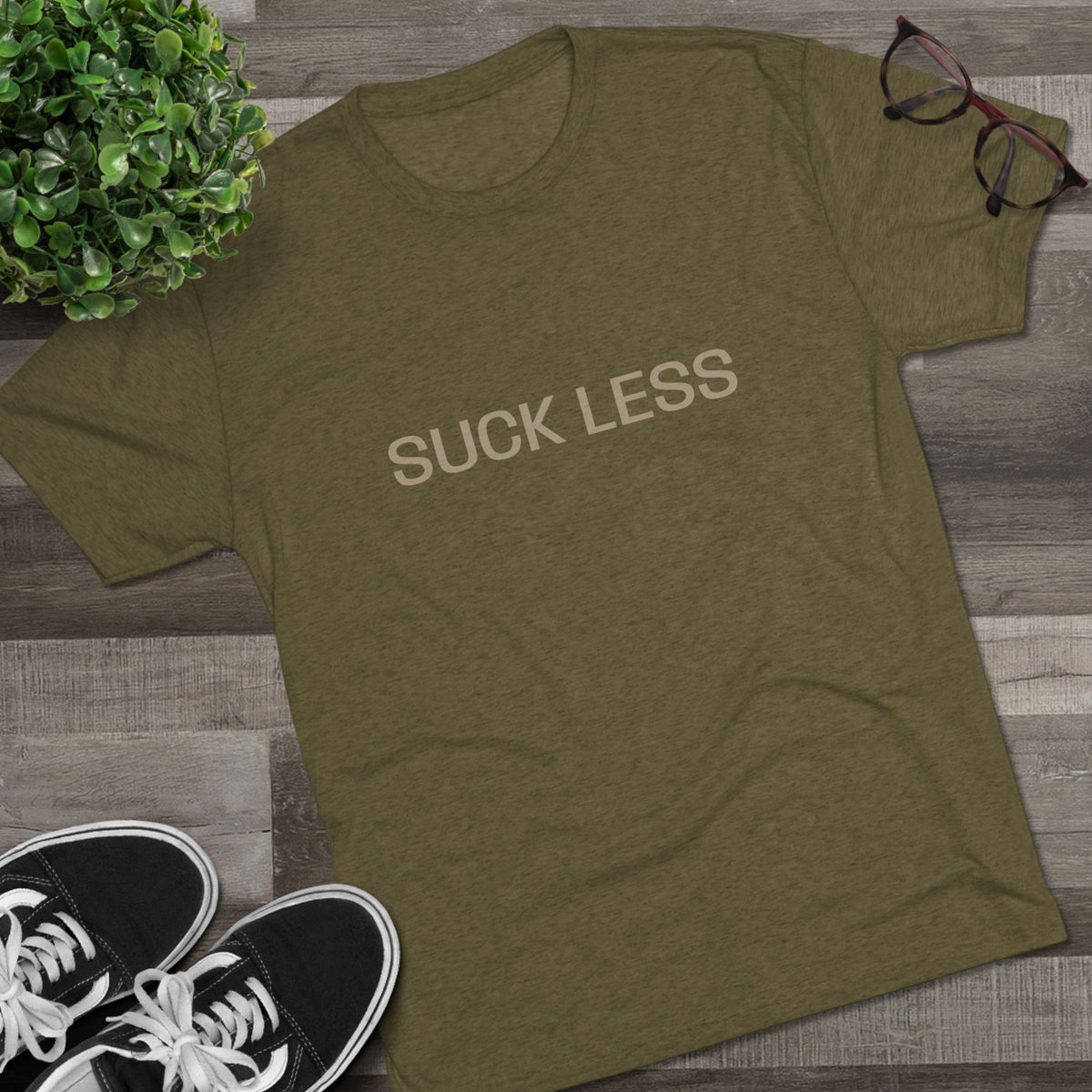 Suck Less Tee — Minimalist Graphic Crewneck Shirt
