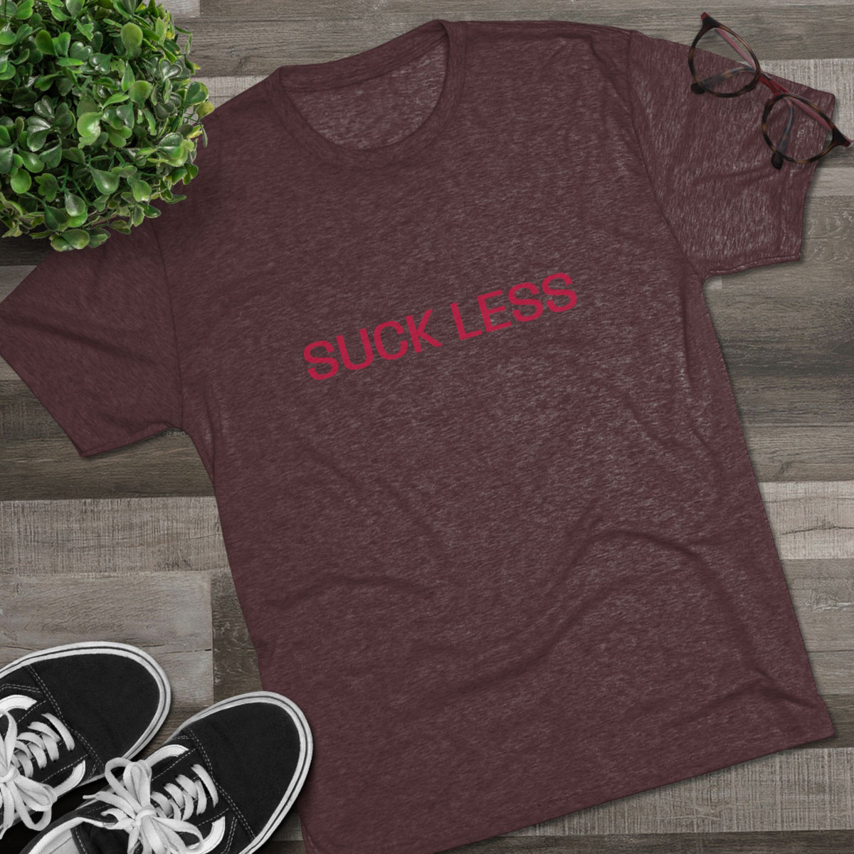 Suck Less Tee — Minimalist Graphic Crewneck Shirt