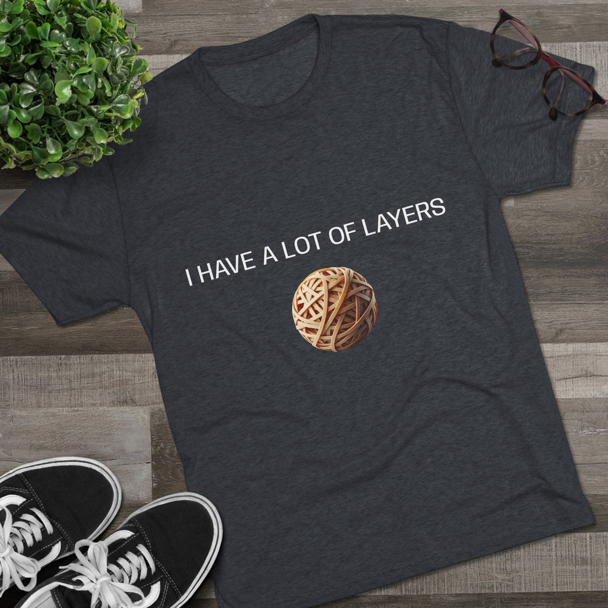 Graphic Tee — “I Have a Lot of Layers” Yarn Ball Shirt