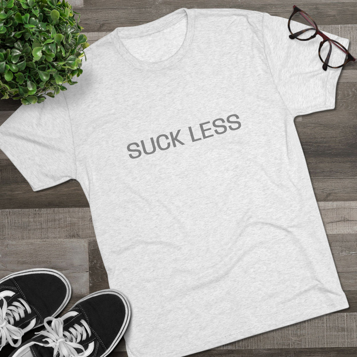 Suck Less Tee — Minimalist Graphic Crewneck Shirt