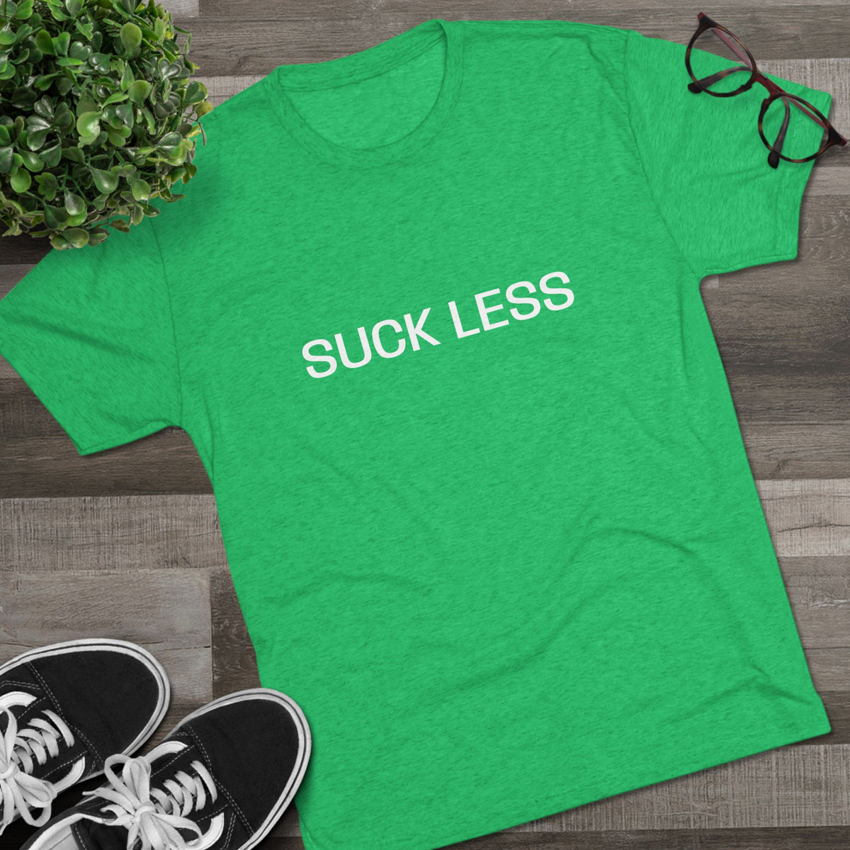 Suck Less Tee — Minimalist Graphic Crewneck Shirt